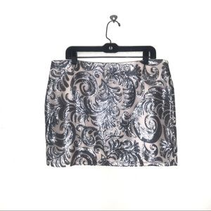 Sequin Art Deco Mini Skirt